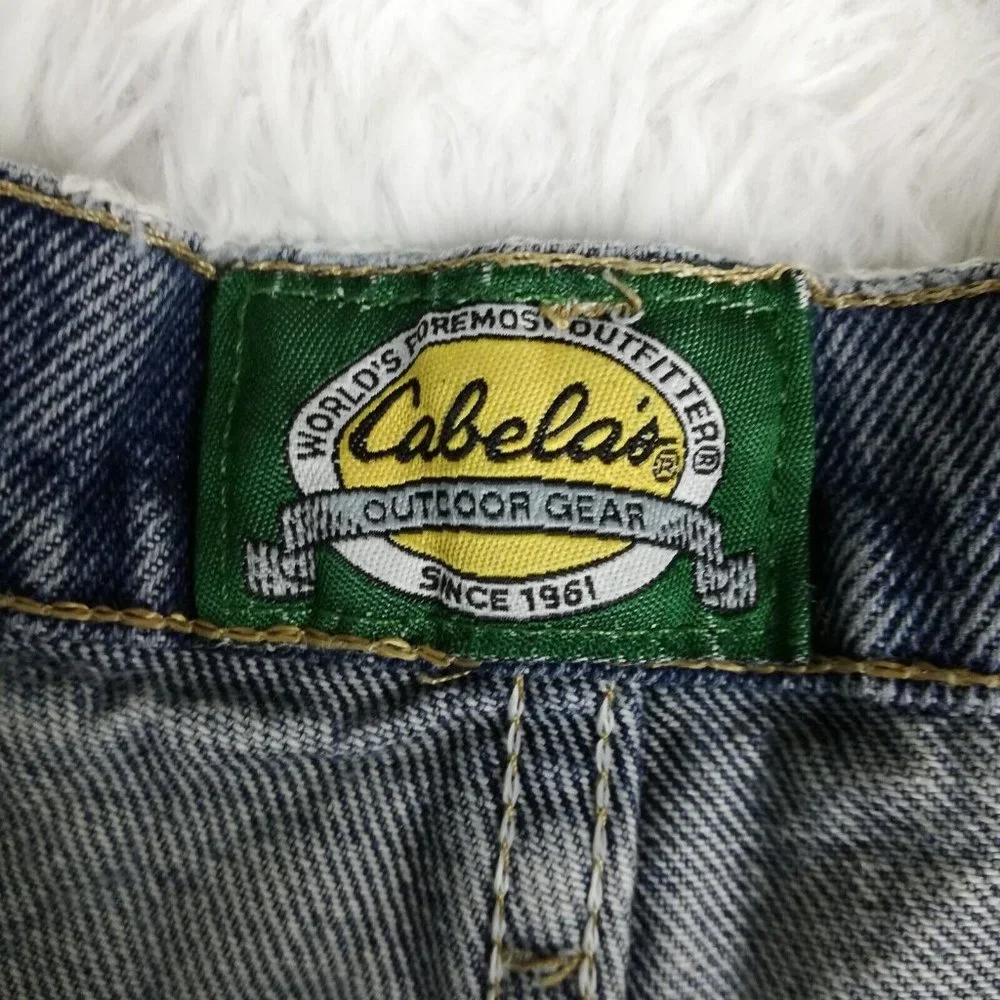 Cabela's‎ Mens Jeans Straight Roughneck Blue Denim Light Wash Workwear 38x26